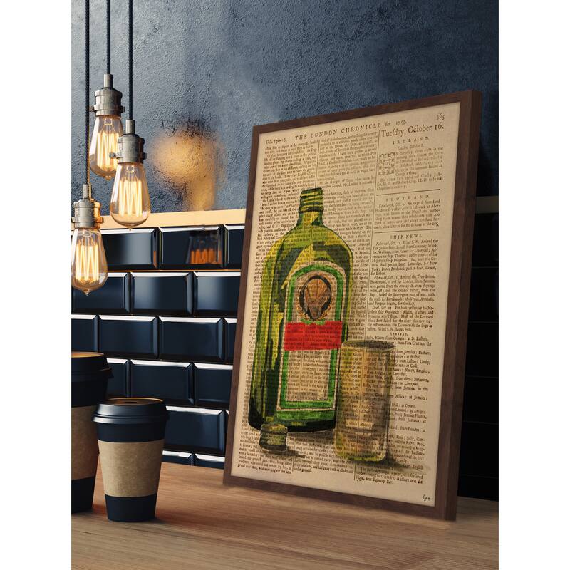 'Jagermeister Poured' Framed Painting Print