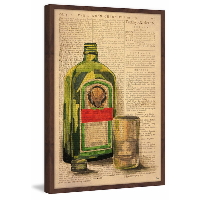 'Jagermeister Poured' Framed Painting Print