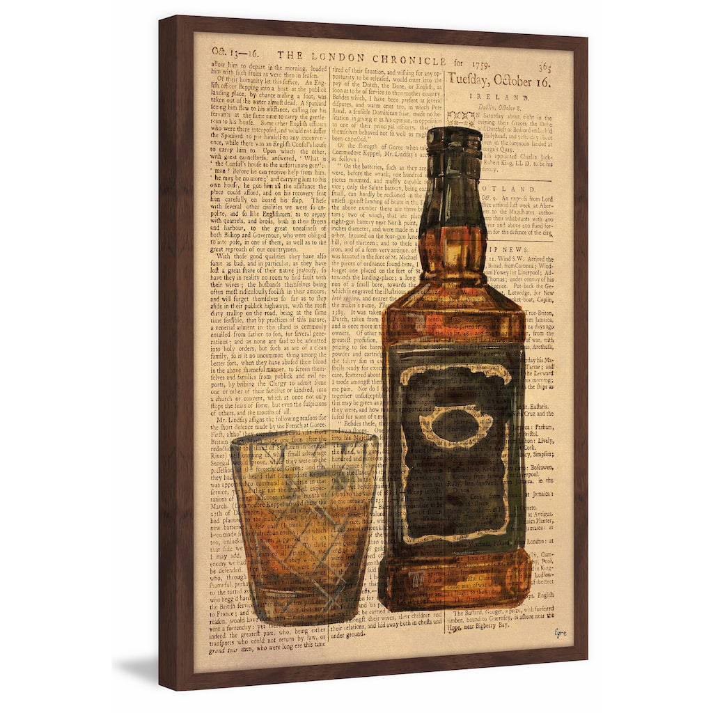 'Black Label Bourbon' Framed Painting Print