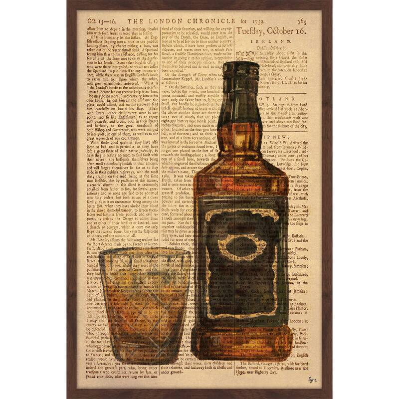 'Black Label Bourbon' Framed Painting Print