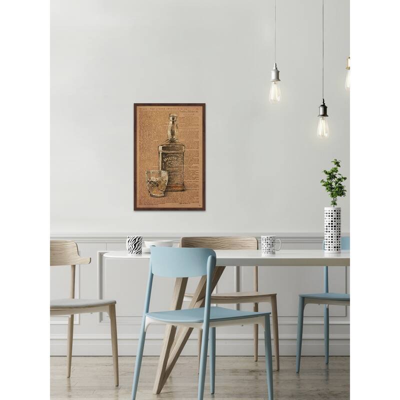 'Vintage Whiskey' Framed Painting Print