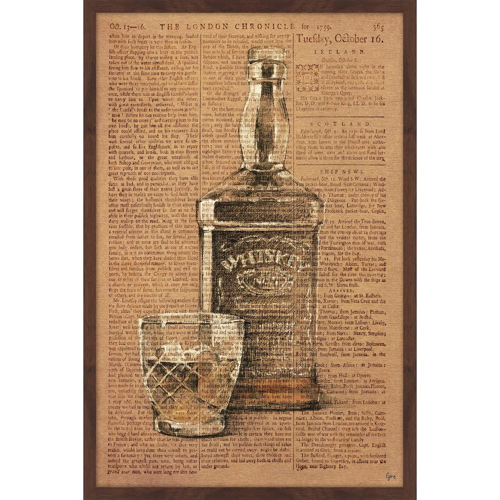 'Vintage Whiskey' Framed Painting Print