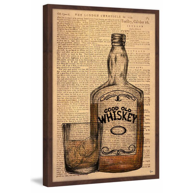 'Whiskey on the Rocks' Framed Painting Print
