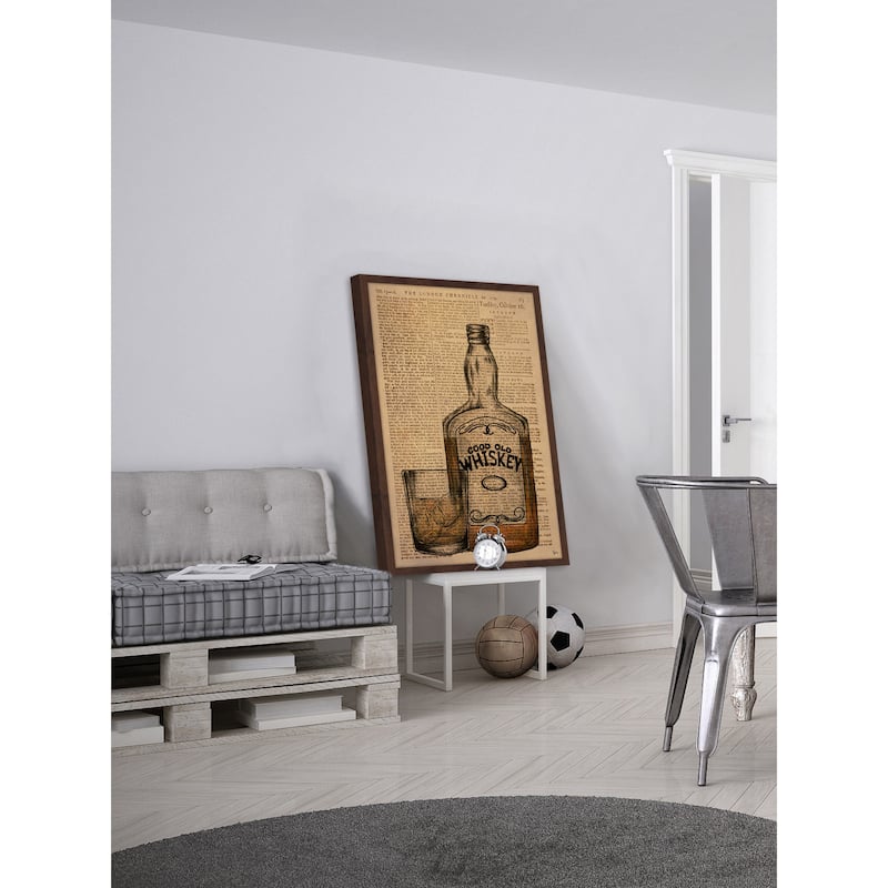 'Whiskey on the Rocks' Framed Painting Print