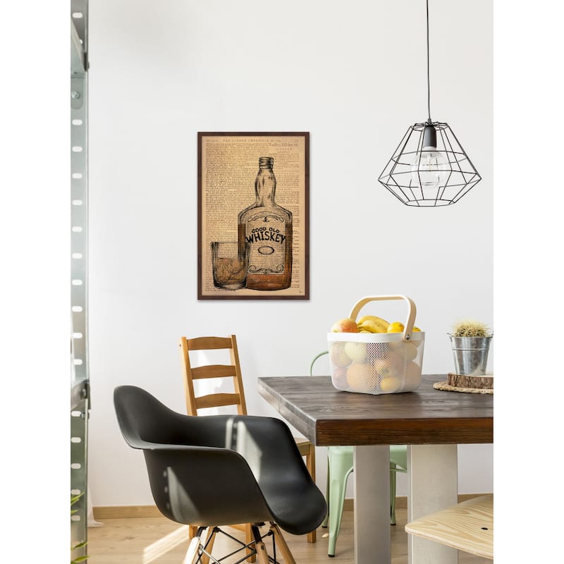 'Whiskey on the Rocks' Framed Painting Print