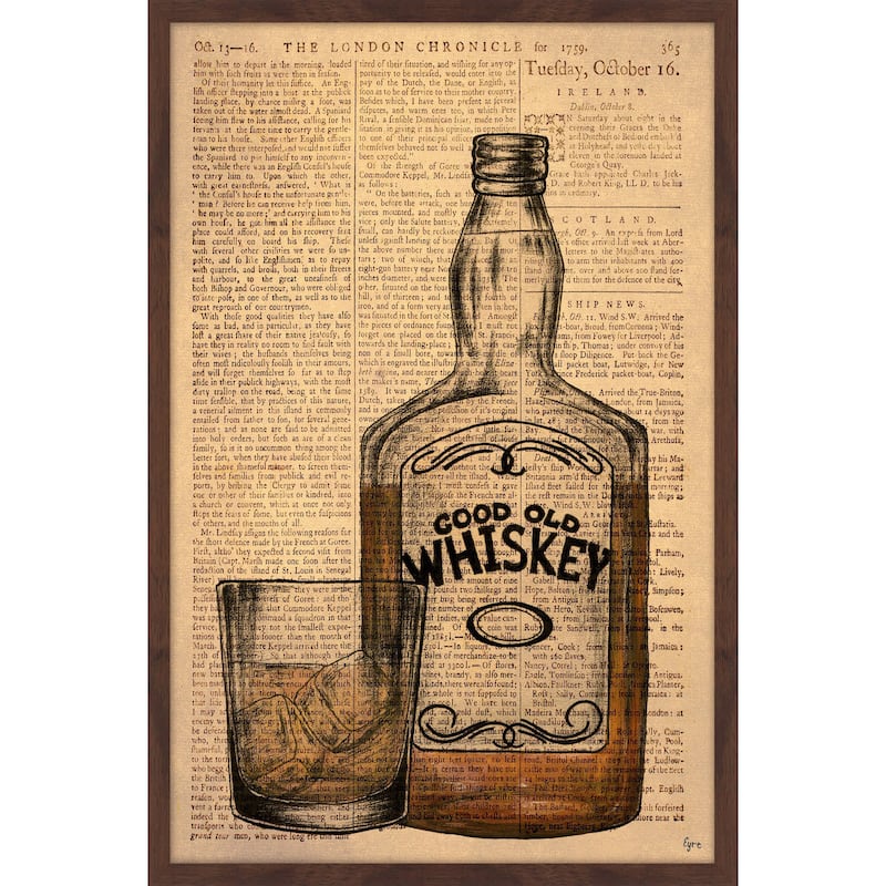 'Whiskey on the Rocks' Framed Painting Print