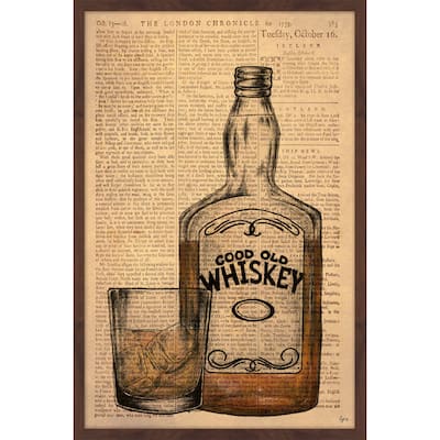 'Whiskey on the Rocks' Framed Painting Print