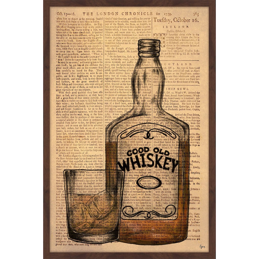 'Whiskey on the Rocks' Framed Painting Print