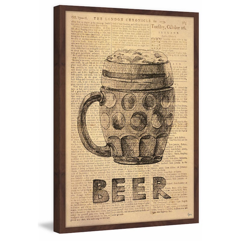 'Beer Stein' Framed Painting Print