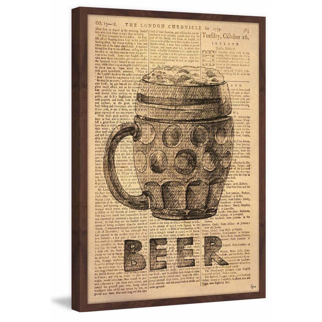 'Beer Stein' Framed Painting Print