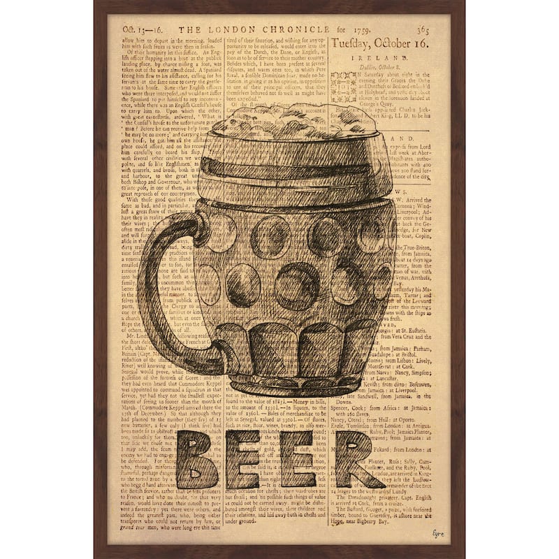 'Beer Stein' Framed Painting Print