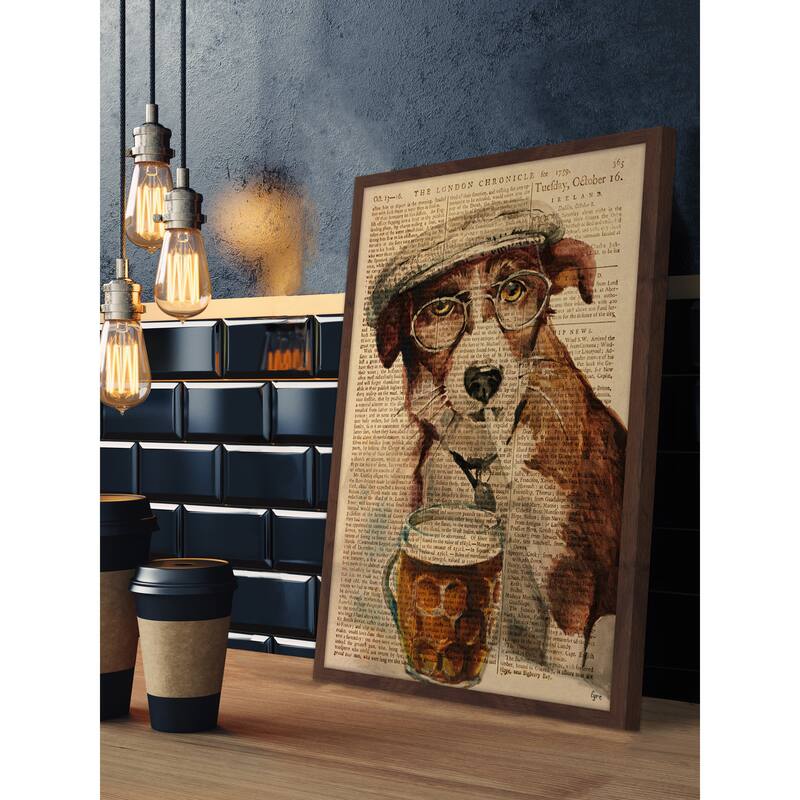 'French Dude II' Framed Painting Print