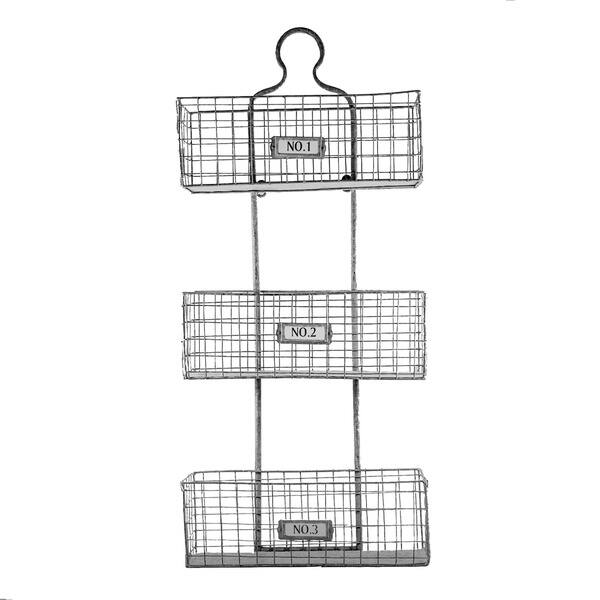 Shop American Art Decor Three Tier Storage Wire Baskets Wall