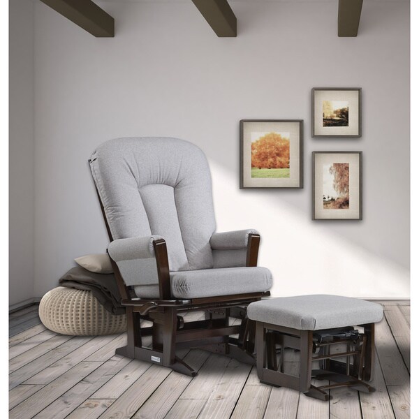 Dutailier Pebble Grey Multiposition Reclining Modern Glider and