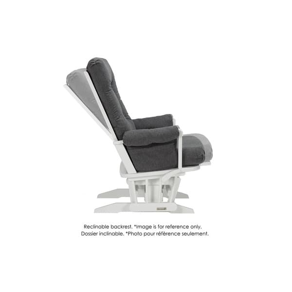 Dutailier Pebble Grey Multiposition Reclining Modern Glider and nursing