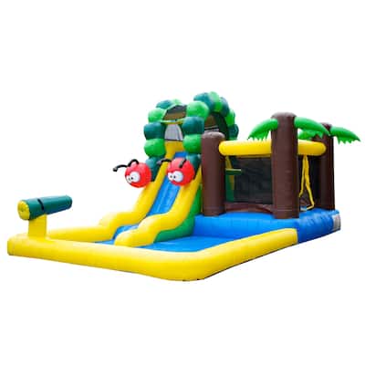 JumpOrange Caterpillar Inflatable PVC Vinyl Bounce House with Slide