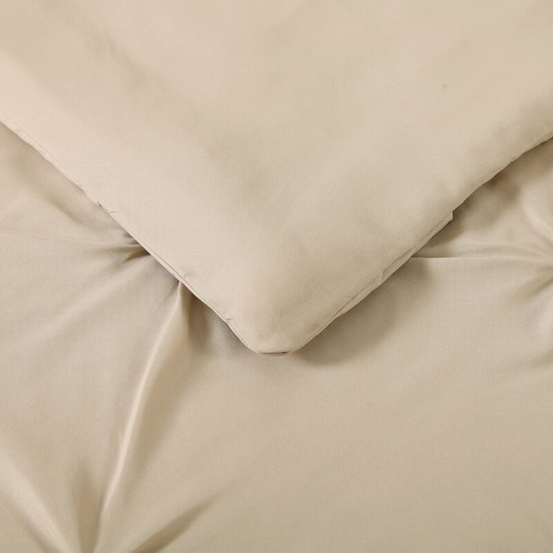 Truly Soft Pinch Pleat Solid 3 Piece Duvet Set