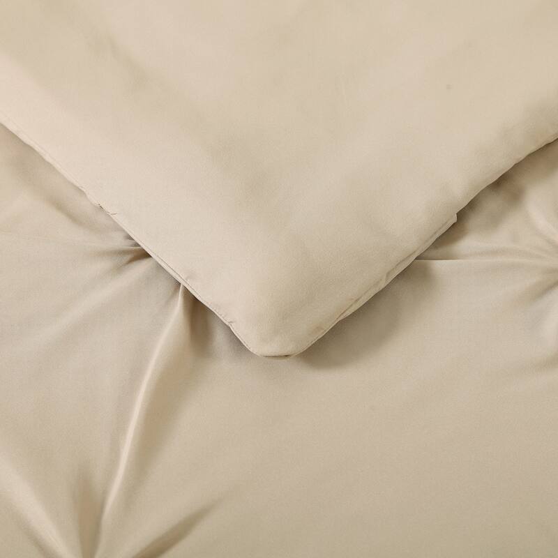 Truly Soft Pinch Pleat Solid 3 Piece Duvet Set