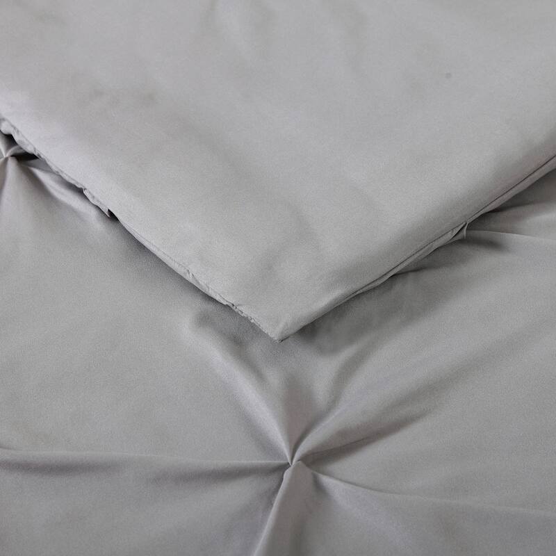 Truly Soft Pinch Pleat Solid 3 Piece Duvet Set