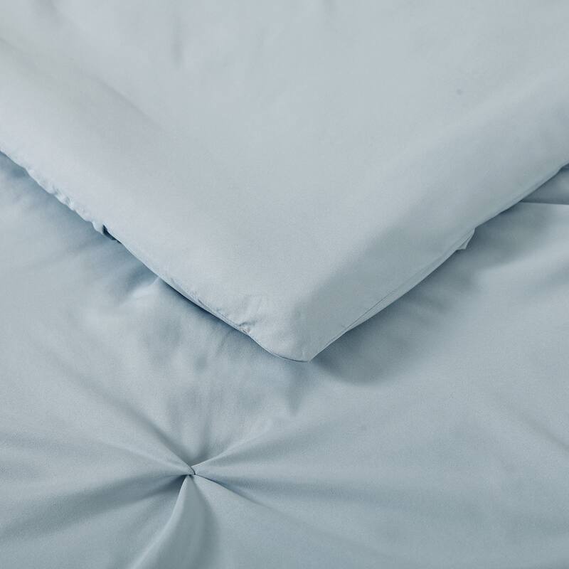 Truly Soft Pinch Pleat Solid 3 Piece Duvet Set