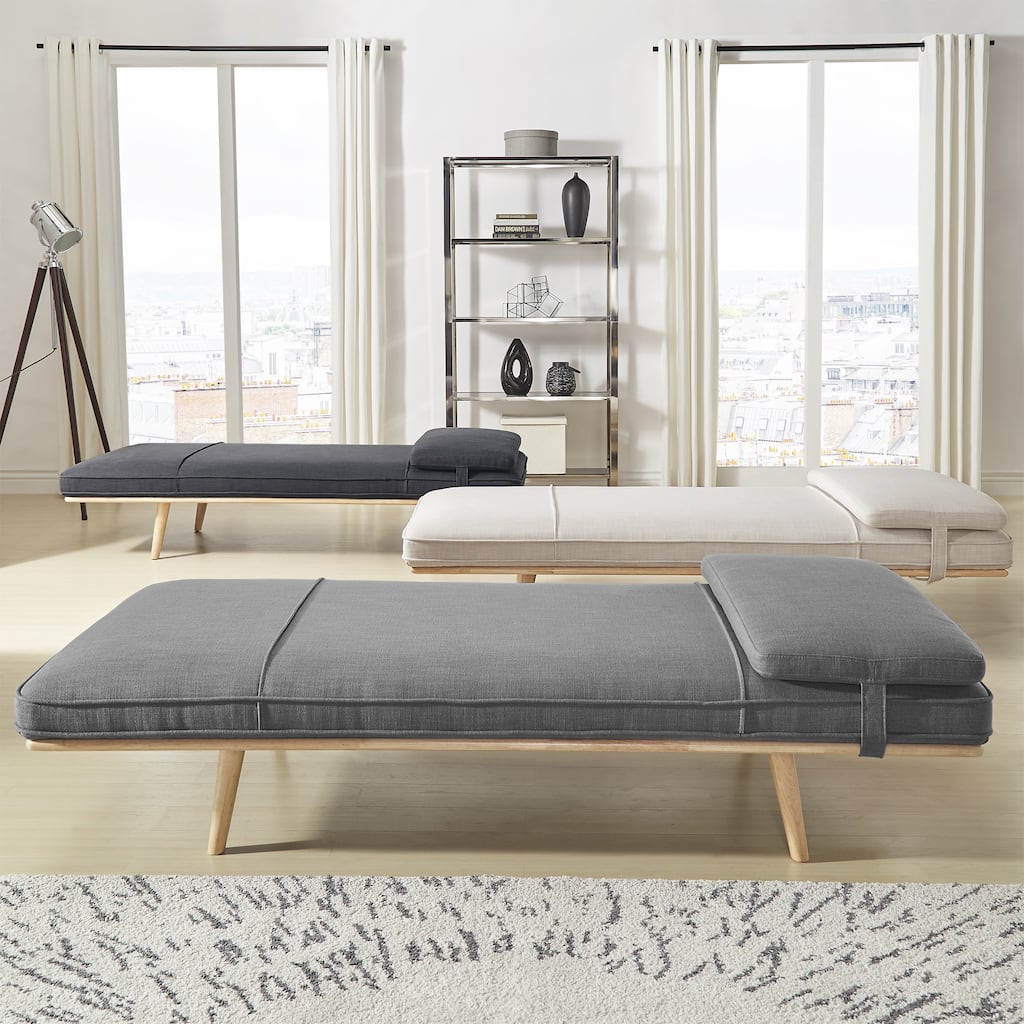 Chiyo Chaise Lounge Oversize Bench with Pillow iNSPIRE Q Modern