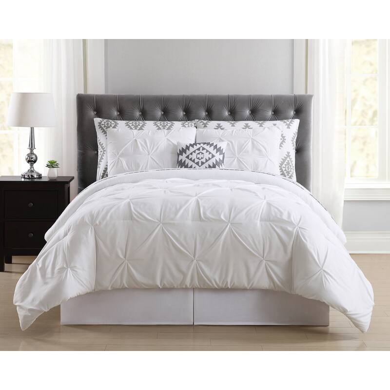 Truly Soft Pinch Pleat 8 Piece Bed in a Bag with Kilim Printed Sheets