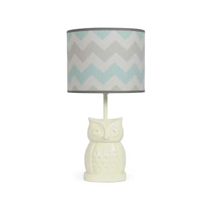 The Peanut Shell Owl Chevron Lamp