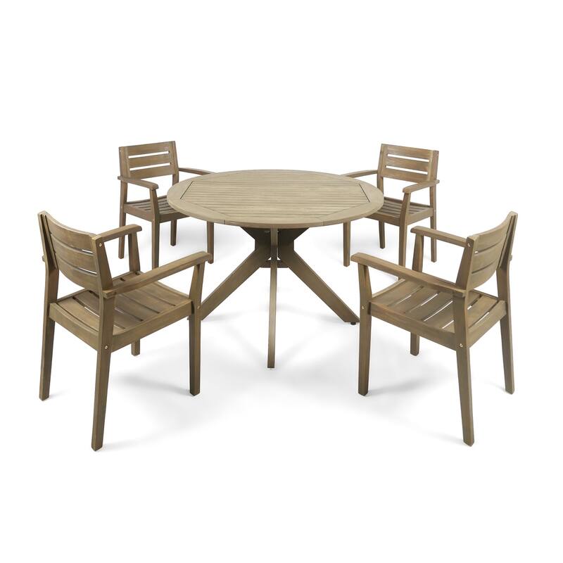 Stamford Outdoor 5-piece Wood Dining Set by Christopher Knight Home