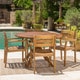 preview thumbnail 2 of 14, Stamford Outdoor 5-piece Wood Dining Set by Christopher Knight Home