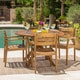 preview thumbnail 1 of 14, Stamford Outdoor 5-piece Wood Dining Set by Christopher Knight Home