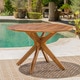 Stamford Outdoor 5-piece Round Acacia Wood Dining Set by Christopher Knight Home - Thumbnail 3