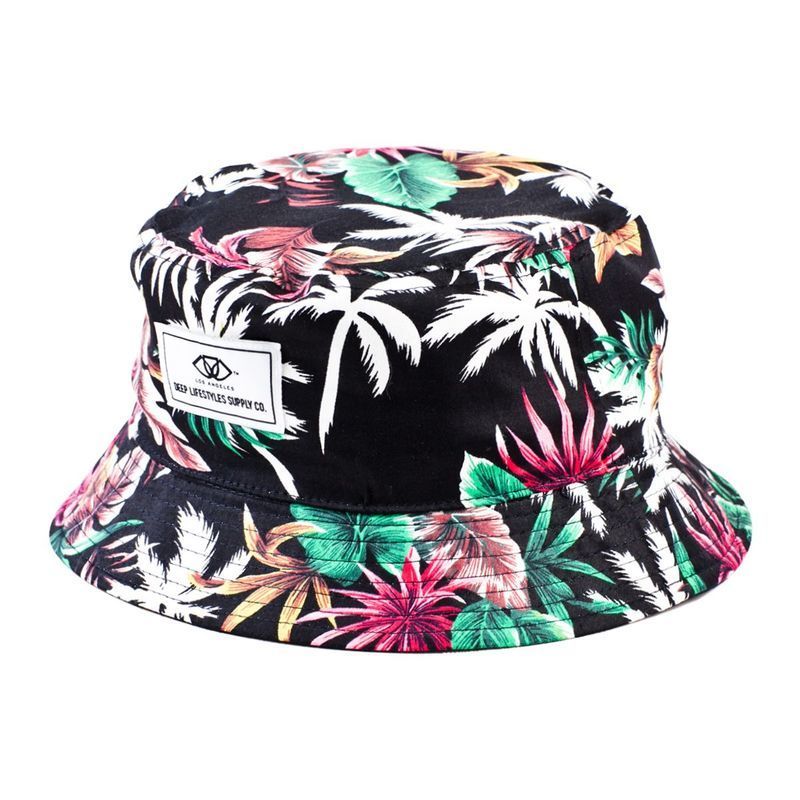 tropical print bucket hat