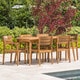 Stamford Outdoor 7-piece Rectangle Acacia Wood Dining Set by Christopher Knight Home - Thumbnail 2