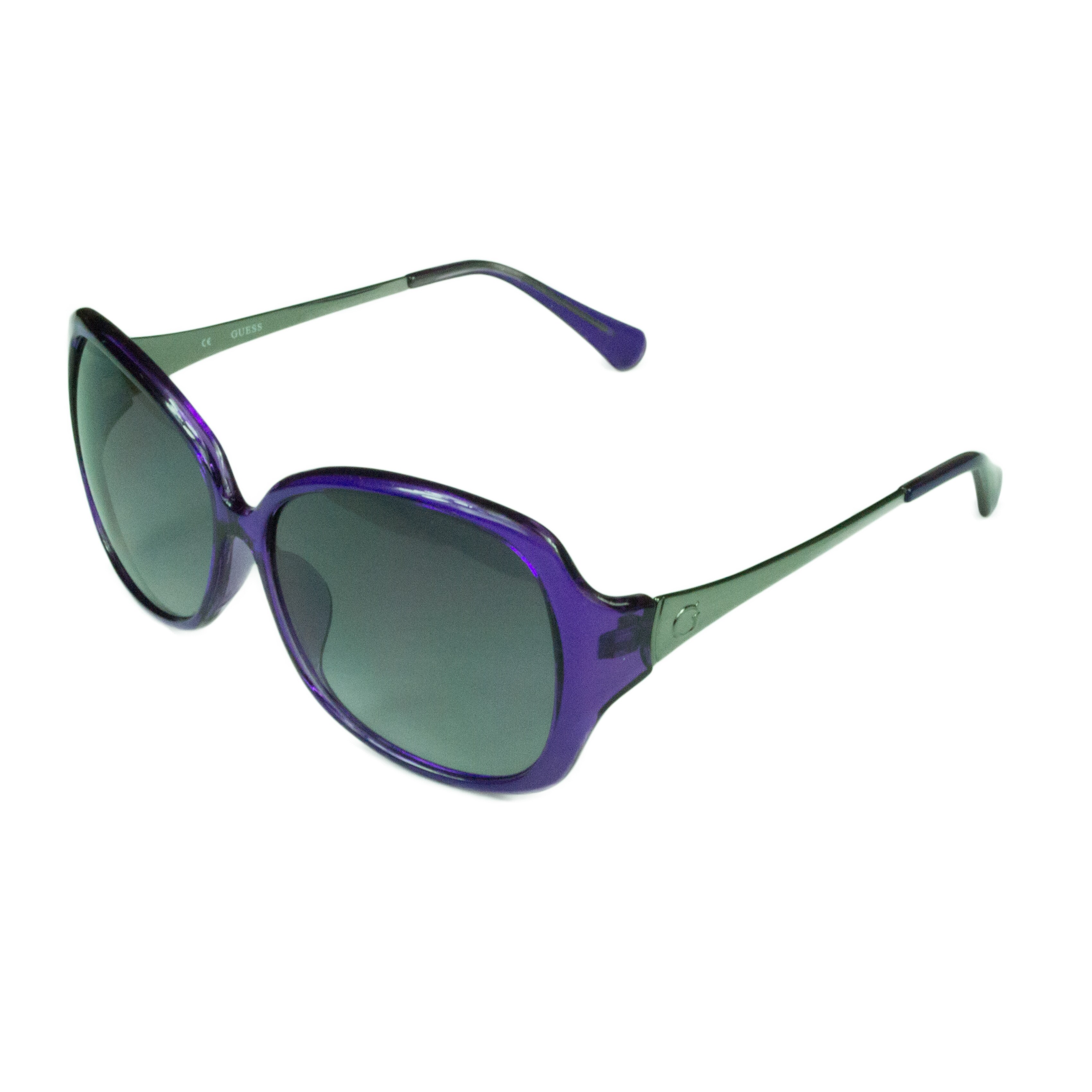 Guess Fashion Womens GU0245 PUR-35 Purple w/ Gradient Smoke Lens Sunglasses  - Overstock - 16089454