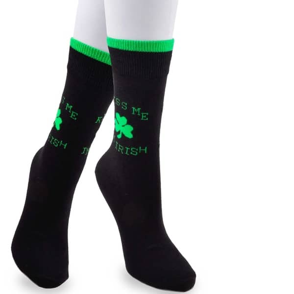 TeeHee St Patricks Day Woman and Man Couple Cotton Crew Socks 2-Pack