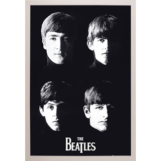 The Beatles With The Poster in a White Plastic Frame (24x36) - Bed Bath ...