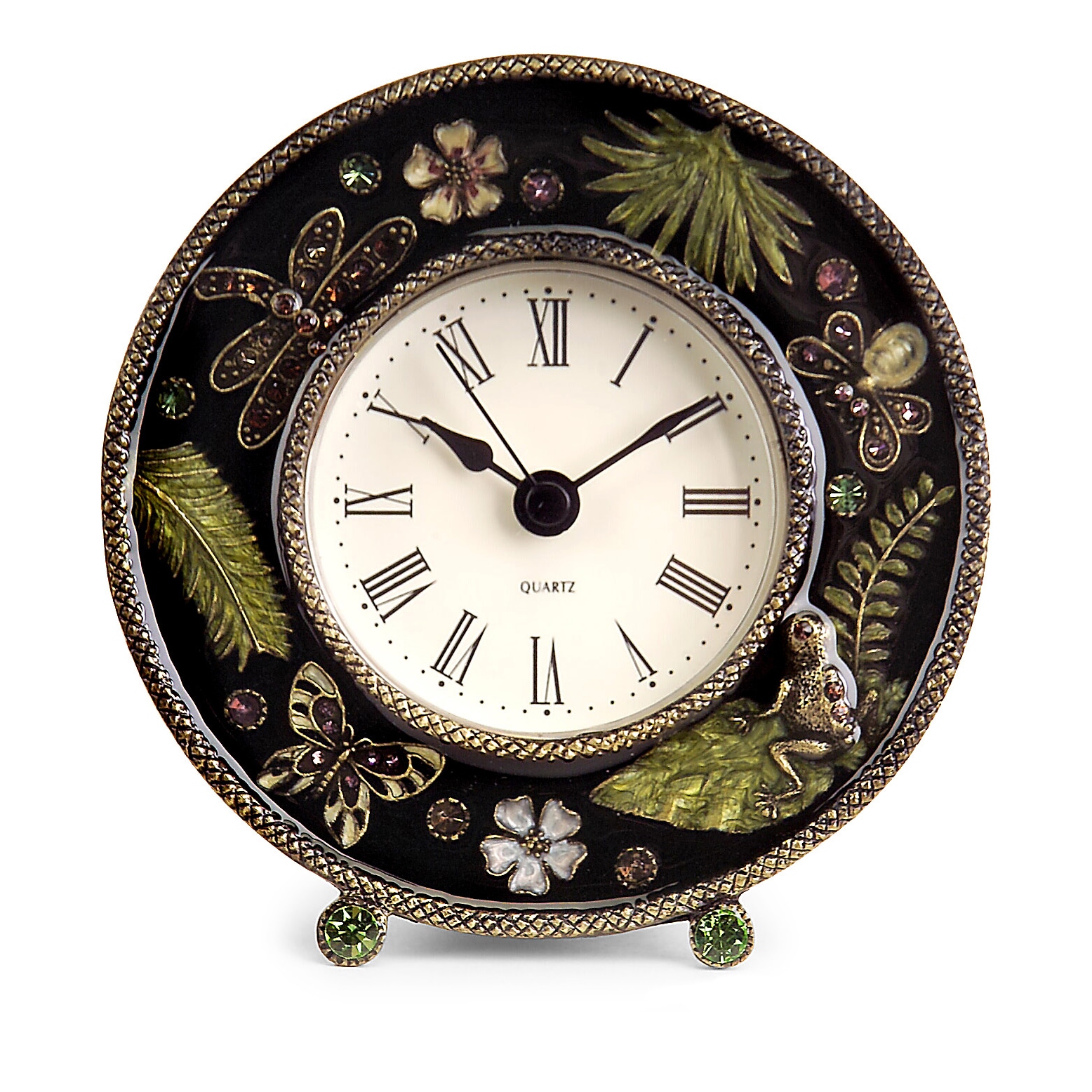 Shop Enticing Jeweled Desk Clock Overstock 16105980
