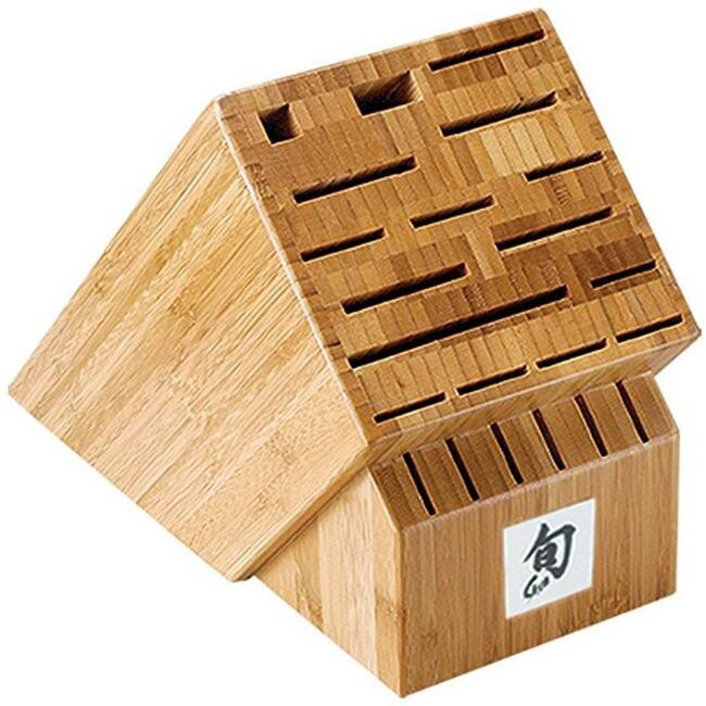 Shun DM 0832 22 Slot Bamboo Knife Block - 22 Slots