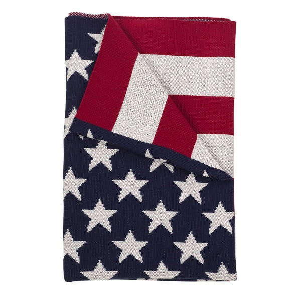 Patriotic US American Flag Throw