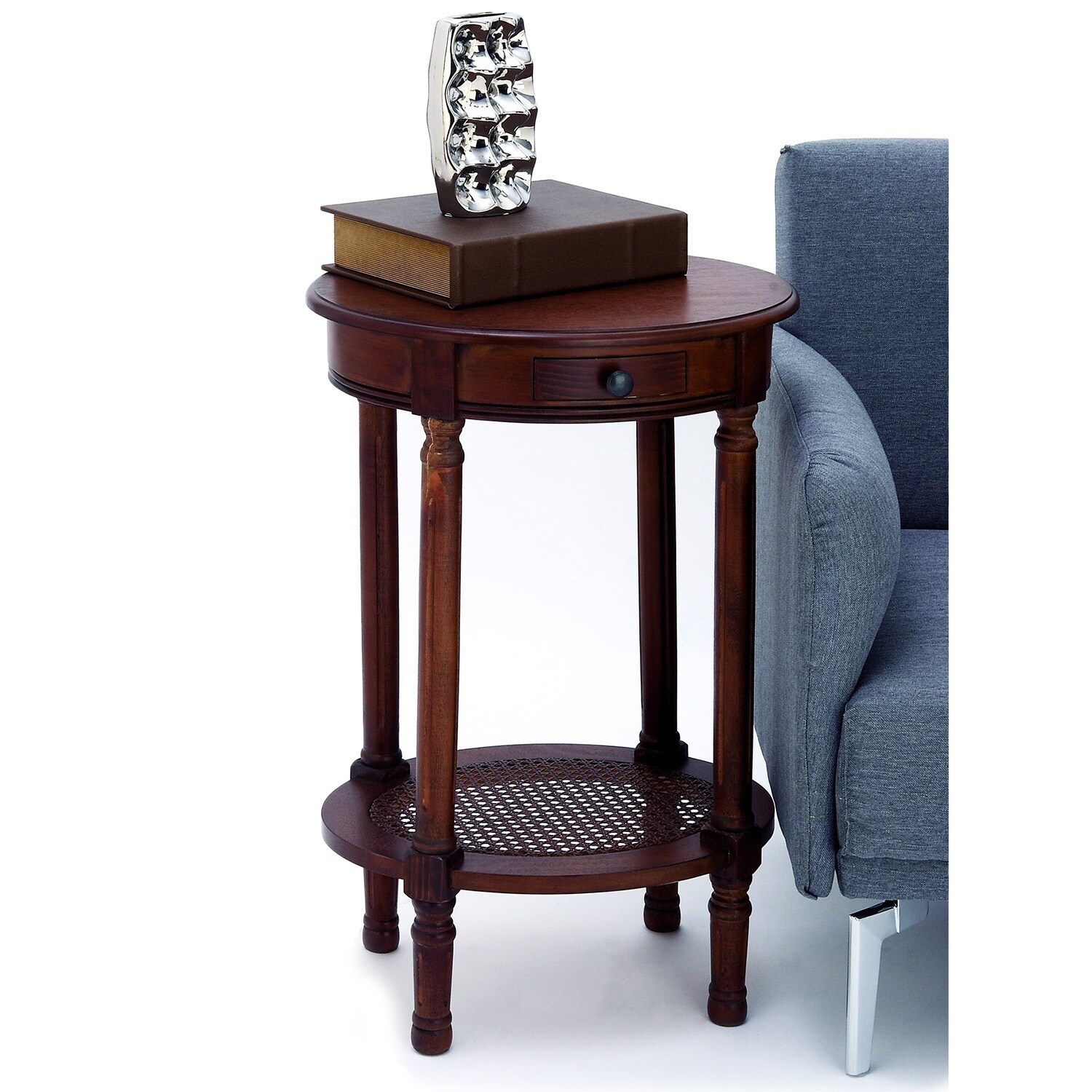 Shop Urban Designs Madison Brown Wood Round 1 Drawer Accent Table