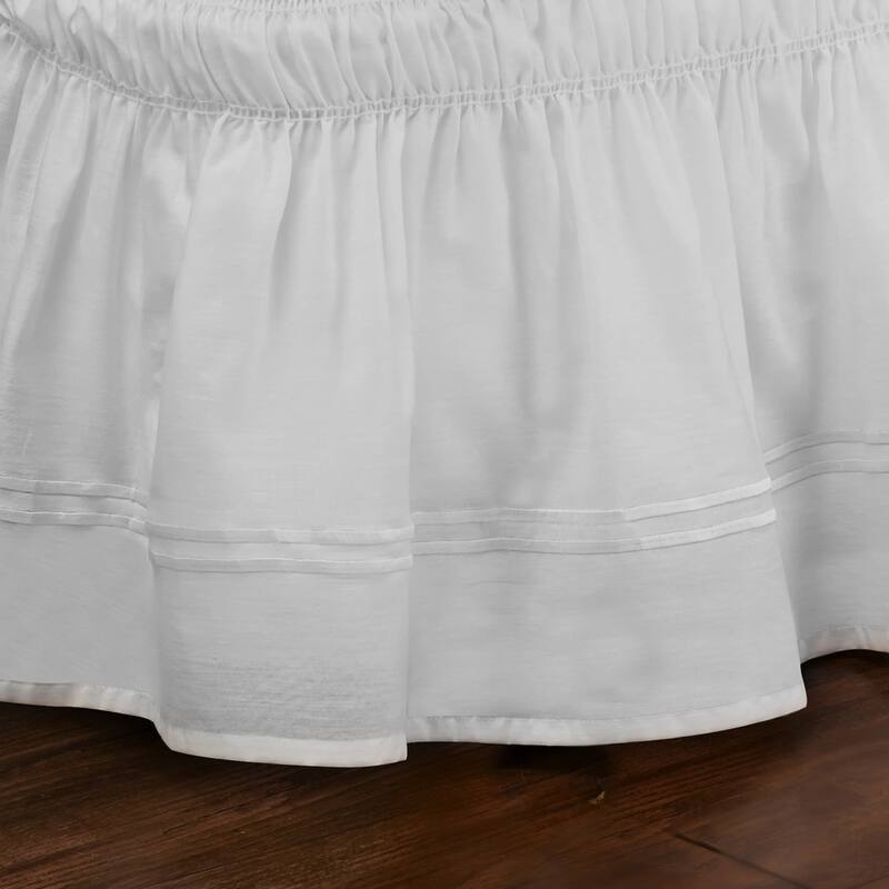 Copper Grove Barron River Easy Fit Adjustable Baratta Stitch Embroidered 18-inch Drop Bed Skirt