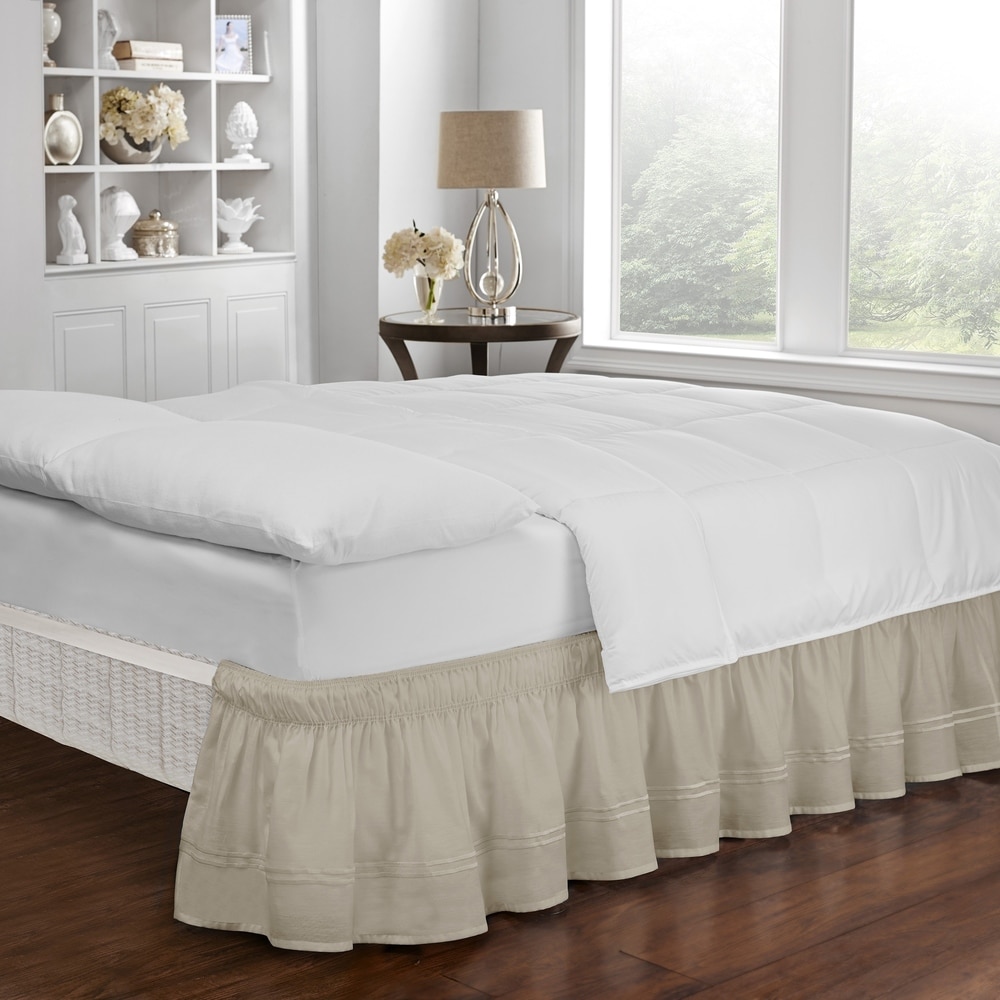 Details about   Three Sided Pleated Bed Skirt Solid 620 TC Cotton Split Corner Drop 11" 12" 13" 