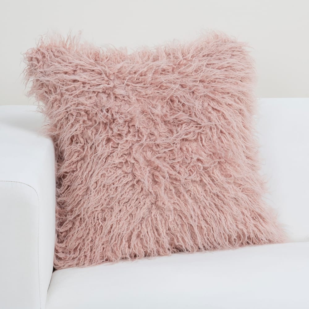 Siscovers Faux-Fur Designer Llama Throw Pillow