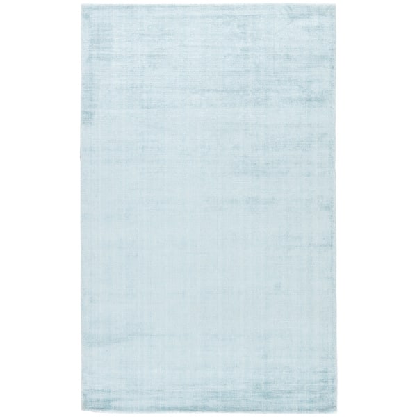 light blue rug