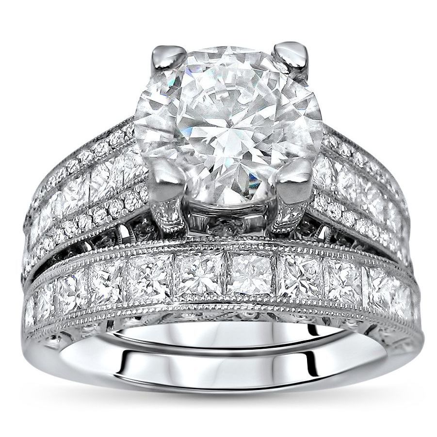 Zales Princess Cut Diamond Engagement Ring Wedding Band Matching Set I Do Now I Don T