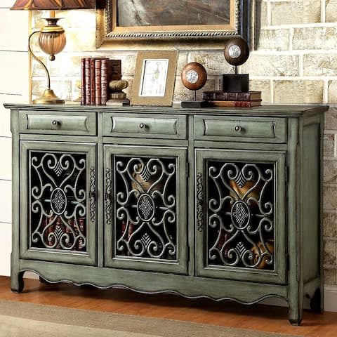 Decorative Antique Green Sideboard Accent Cabinet