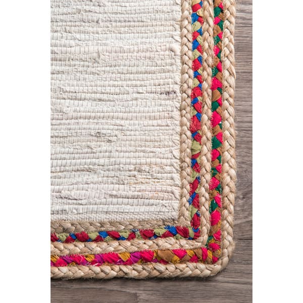 Nuloom Handmade Woven Striped Denim Rag Area Rug On Nuloom Handmade Woven Striped Denim Rag Area Rug On