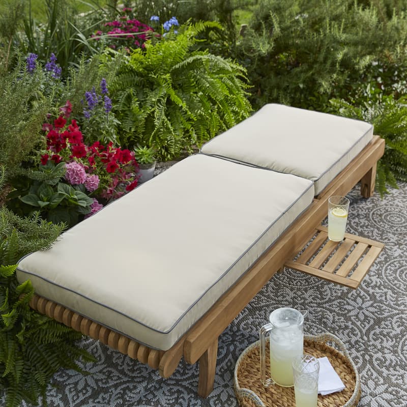 Kokomo Hinged Sunlounger Cushion with Sunbrella Fabric