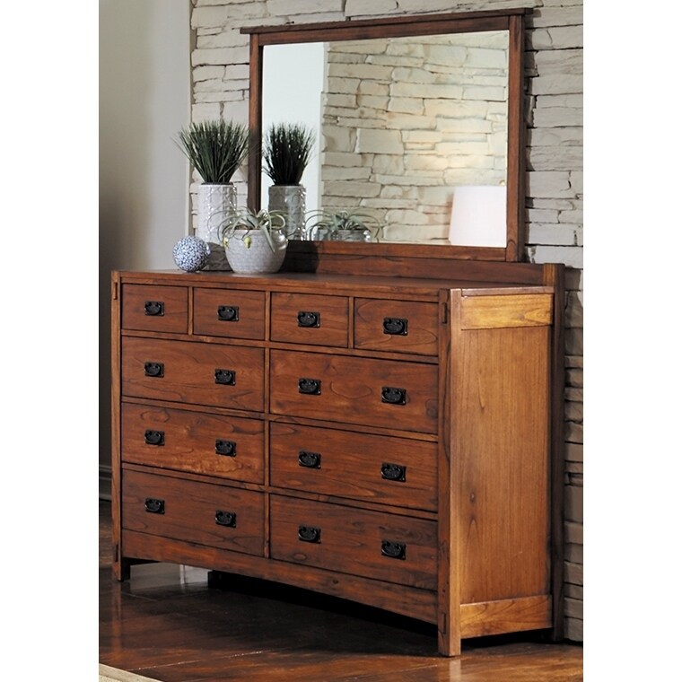 Milla Solid Wood Dresser And Mirrror Set 2 Piece 16120434 Milla Solid Wood Dresser And