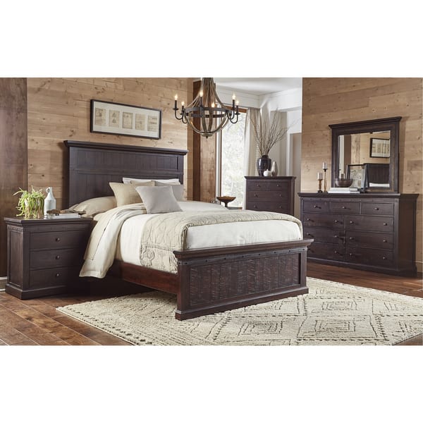 Shop Lara 6pc Solid Wood Queen Bedroom Set Free Shipping